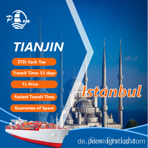 Versandkosten von Tianjin nach Istanbul